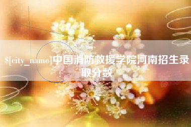 偃师中国消防救援学院河南招生录取分数