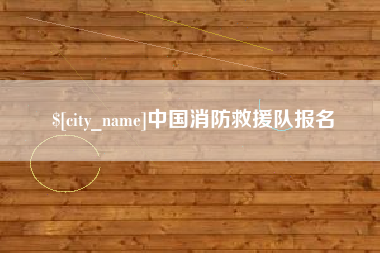 偃师中国消防救援队报名