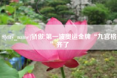 偃师骄傲!第一波奥运金牌“九宫格”齐了