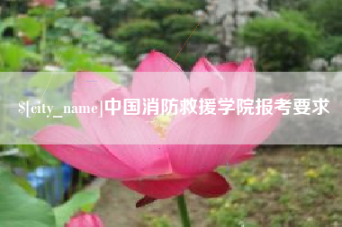 偃师中国消防救援学院报考要求