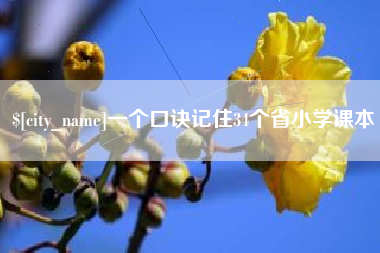 偃师一个口诀记住34个省小学课本