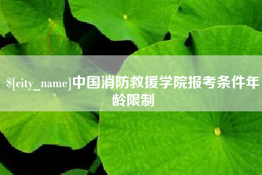 偃师中国消防救援学院报考条件年龄限制