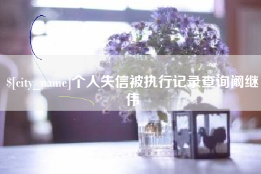 偃师个人失信被执行记录查询阚继伟