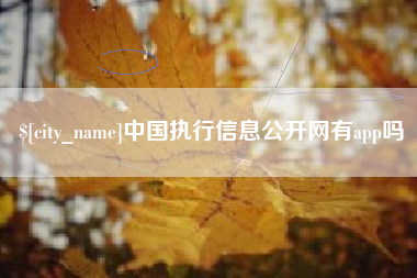偃师中国执行信息公开网有app吗