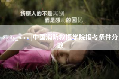 偃师中国消防救援学院报考条件分数