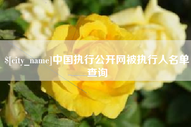 偃师中国执行公开网被执行人名单查询