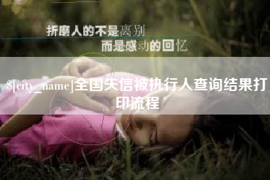 偃师全国失信被执行人查询结果打印流程