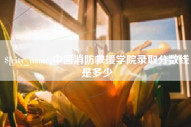 偃师中国消防救援学院录取分数线是多少