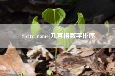 偃师九宫格数字排序