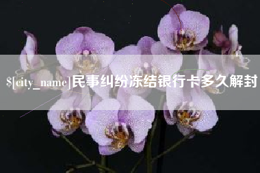 偃师民事纠纷冻结银行卡多久解封