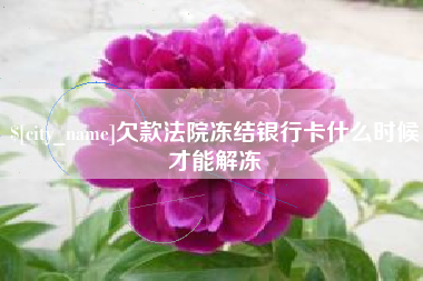 偃师欠款法院冻结银行卡什么时候才能解冻