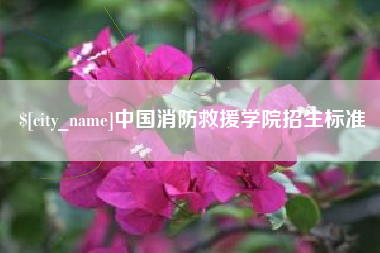 偃师中国消防救援学院招生标准