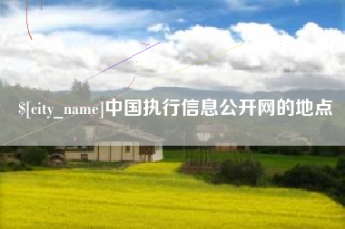 偃师中国执行信息公开网的地点
