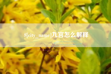 偃师九宫怎么解释