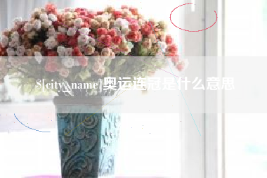 偃师奥运连冠是什么意思