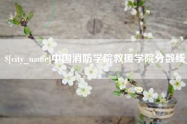 偃师中国消防学院救援学院分数线