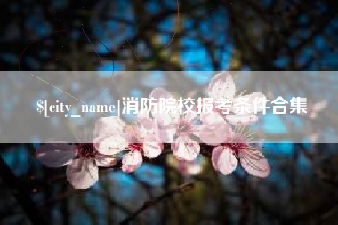 偃师消防院校报考条件合集